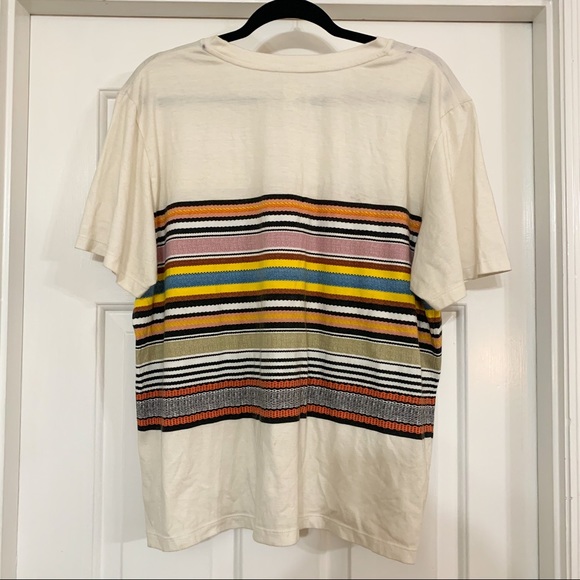 **SOLD** Tory Burch Patch Pocket Striped Tee - Picture 2 of 7